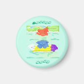 夏の猫たち マグネット (正面)