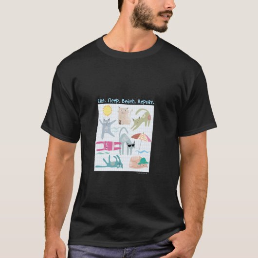 夏の猫 Tシャツ (正面)