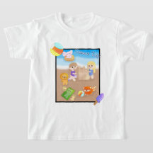 夏の玩具Tシャツ (ビーチテーマ)