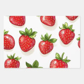 夏の甘いいちご ラッピングペーパーシート (正面2)