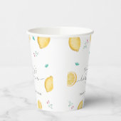 夏の甘いレモン柑橘類フルーツベビーシャワー 紙コップ (左)