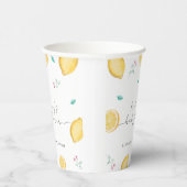 夏の甘いレモン柑橘類フルーツベビーシャワー 紙コップ (右)
