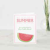 夏の甘い時間の家のマーケティング カード (正面)
