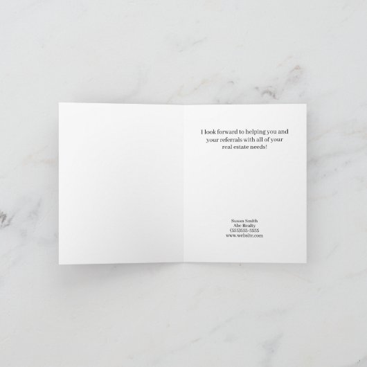 夏の甘い時間の家のマーケティング カード (内部)