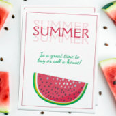夏の甘い時間の家のマーケティング カード