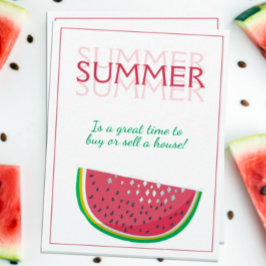 夏の甘い時間の家のマーケティング カード