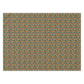 夏の甘い緑のオレンジのレモン園 テーブルクロス (正面(横))