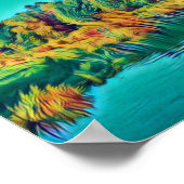 夏の田園風景A4ポスター ポスター (角)