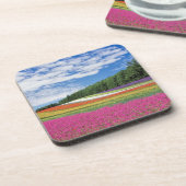 夏の畑の花の列 コースター (左側)