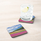 夏の畑の花の列 コースター (右側)