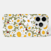 夏の白いデイジーと茶色の赤いラディバグ Case-Mate iPhoneケース (裏面 (横))