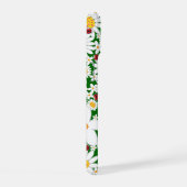 夏の白いデイジーと赤いお洒落ラディバグ iPhone 15ケース (右側面)