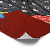 夏の着物を着た五葉女 ポスター (角)