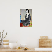 夏の着物を着た五葉女 ポスター (キッチン)
