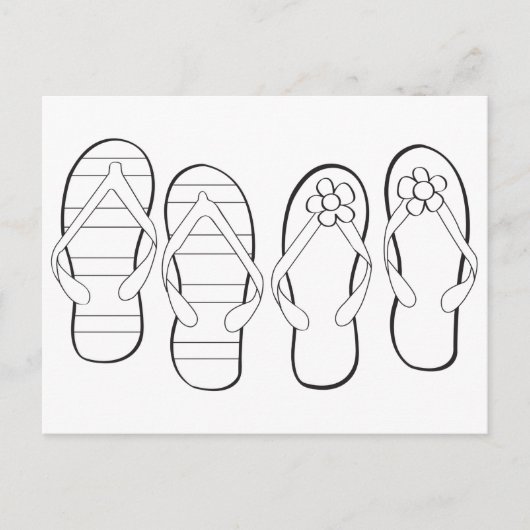 夏の着色はがき ポストカード (正面)