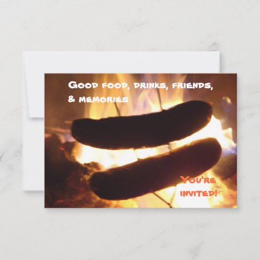 夏の祝祭パーティー招待状 招待状 (正面)