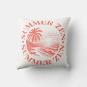 夏の禅:太陽とセレニティ クッション (裏面)