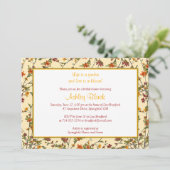 夏の秋ガーデンフローラブライダルシャワー招待 招待状 (スタンド正面)