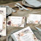 夏の秋ミュートBOHOフローラウェディングレセプション プレイスカード