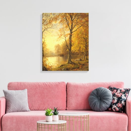 夏の秋紅葉自然ヴィンテージファインアート キャンバスプリント (インサイチュ (リビング))