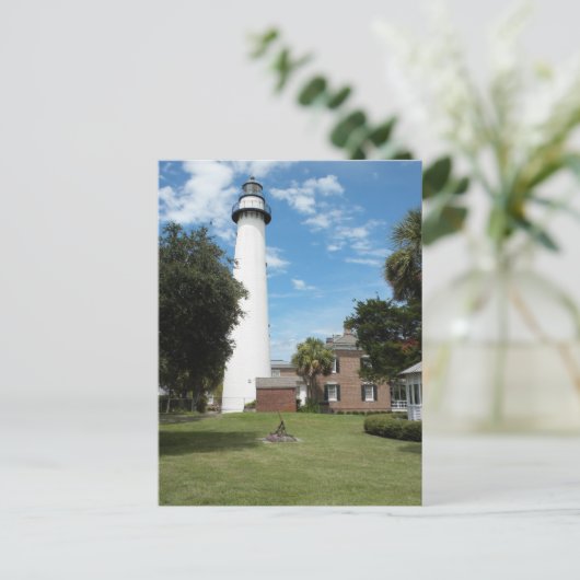 夏の空に対する灯台 ポストカード (スタンド正面)