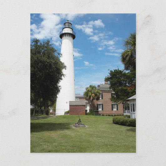 夏の空に対する灯台 ポストカード (正面)