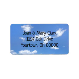 夏の空に広がる雲 ラベル