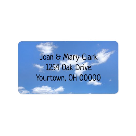 夏の空に広がる雲 ラベル (正面)