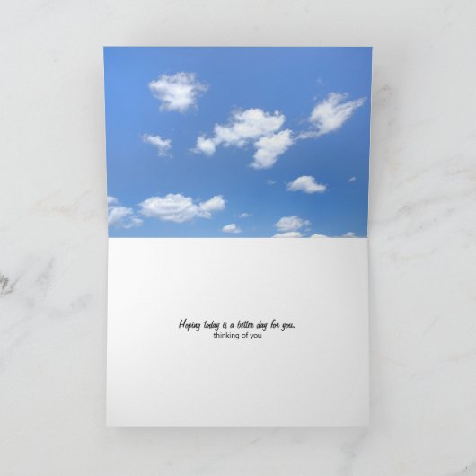 夏の空のひまわり カード (内部)