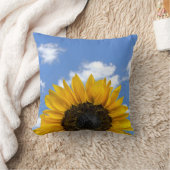 夏の空のひまわり クッション (ブランケット)