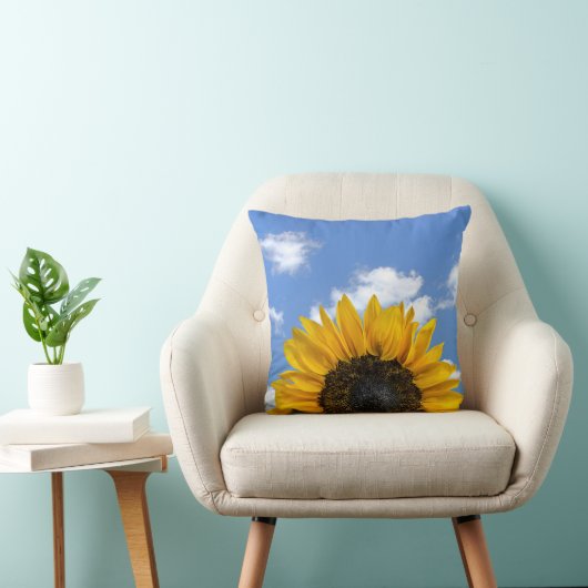 夏の空のひまわり クッション (椅子)