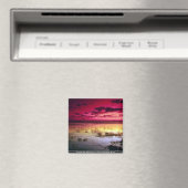 夏の空の反射、干潮、ハンチントンビーチ マグネット (インサイチュ (食洗機))