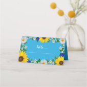 夏の空の青い花嫁衣裳 プレイスカード (正面)