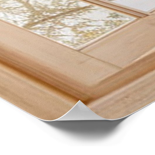 夏の空フェイクを表示するフェイクウィンドウ ポスター (角)