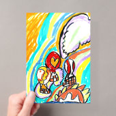 夏の空気の風船   アクリル招待状 (インサイチュ (ポータブル))