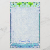 夏の空-アールヌーボーの文房具 便箋 (正面)