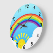 夏の空 ラージ壁時計 (傾斜)