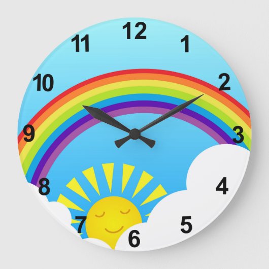 夏の空 ラージ壁時計 (正面)