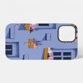 夏の窓壁パターン iPhoneケース (裏面横)