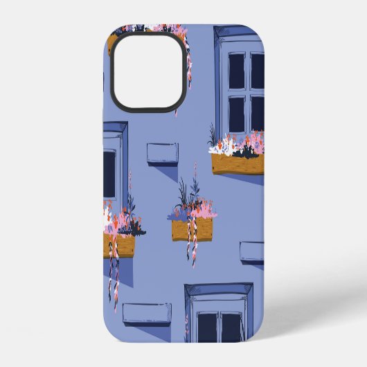 夏の窓壁パターン iPhoneケース (裏面)