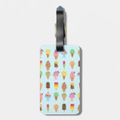 夏の粋でカラフルなアイスクリームのデザート ラゲッジタグ (裏面縦)