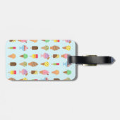 夏の粋でカラフルなアイスクリームのデザート ラゲッジタグ (裏面横)