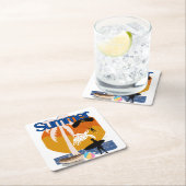 夏の精神 スクエアペーパーコースター (インサイチュ)