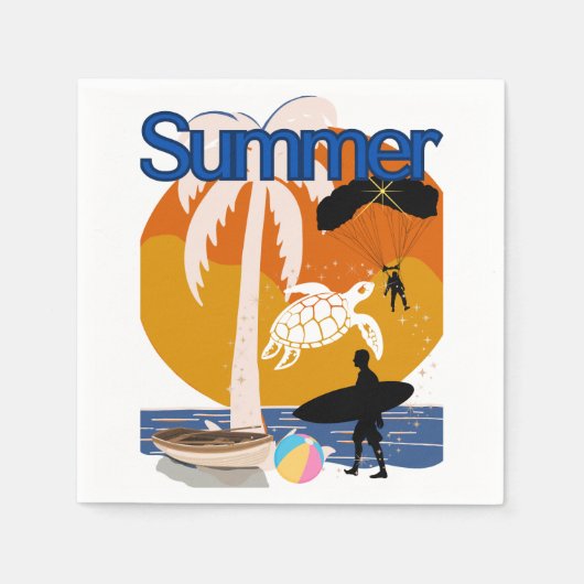 夏の精神 スタンダードカクテルナプキン (正面)