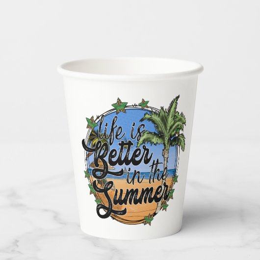 夏の紙杯 紙コップ (裏面)