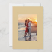 夏の素朴ビーチ結婚式日付の保存 セーブザデート (裏面)