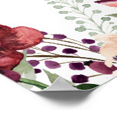 夏の素朴フローラリハーサルのディナーウェルカムサイン ポスター (角)