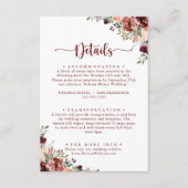 夏の素朴フローラ書結婚の詳細 エンクロージャーカード (正面)