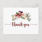 夏の素朴フローラ書道ありがとう ポストカード (正面)