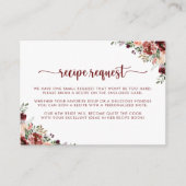 夏の素朴フローラ結婚のレシピ要求 エンクロージャーカード (正面)